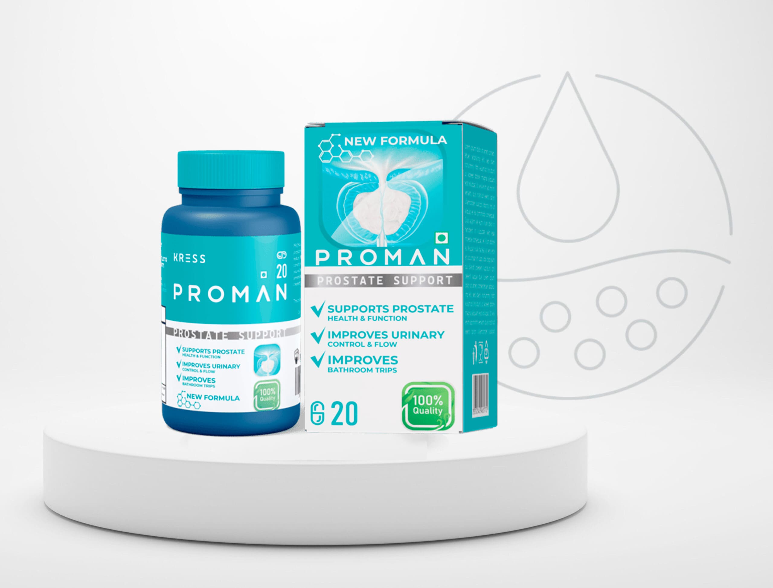Proman India – Natural Supplement Banner for Men's Health and Energy